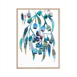 Gum Leaf Ii Print, Gum Art, Painting, Nut Australian Native, Native Wall Print Decor - thumbnail 2