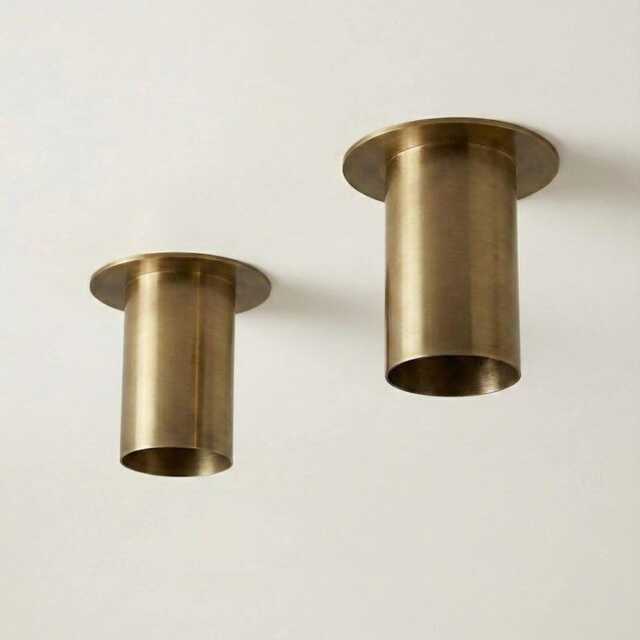 Mid Century Modern Raw Brass Ceiling Spotlight, Handmade Flush Mount Light Fixture, Vanity Light, Kitchen Hallway - image 1