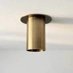 Mid Century Modern Raw Brass Ceiling Spotlight, Handmade Flush Mount Light Fixture, Vanity Light, Kitchen Hallway - thumbnail 3