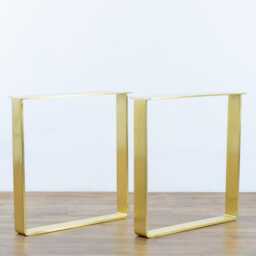 "Brass Sofa Legs , 16"" H X W - Flat Table Customizable Height - 20" - thumbnail 2