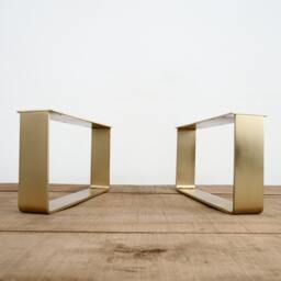 "Brass Sofa Legs , 16"" H X W - Flat Table Customizable Height - 20" - thumbnail 2