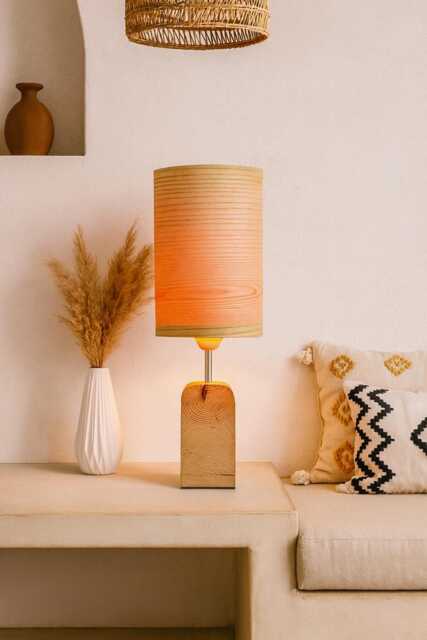 Elegant Ash Wood Modern Table Lamp, Bedside Lamp For Rustic Decor, Embrace Elegance in Your Space With This - image 1