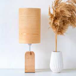 Elegant Ash Wood Modern Table Lamp, Bedside Lamp For Rustic Decor, Embrace Elegance in Your Space With This - thumbnail 2