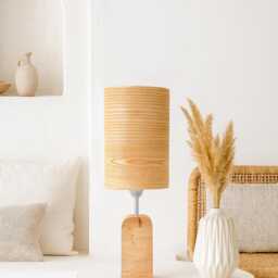 Elegant Ash Wood Modern Table Lamp, Bedside Lamp For Rustic Decor, Embrace Elegance in Your Space With This - thumbnail 3