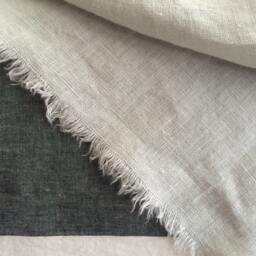 xl Dove Linen Throw - Solid Gray Blanket Made To Order in The Usa Living Room & Bedroom Soft Bedding - thumbnail 3