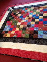 Quilts For Sale/Handmade Checkered Patchwork Paris Stain Glass 58 in Square Throw/Housewarming Gift/Gift For Mom/Wedding Gift/Mother's Day