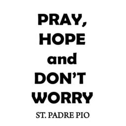 Vwaq Pray, Hope & Don't Worry Padre Pio Quote Wall Decal Vwaq-3018 - thumbnail 2