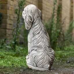 Cocker Spaniel Dog Statue Stone Memorial Figurine Concrete Spaniel Sculpture Outdoor Garden Pet Decor Animal Ornament Dog Lover Gift - thumbnail 4