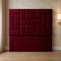 Plush Velvet Floor Standing Headboard - Multi-Panel Design, 72 - thumbnail 3