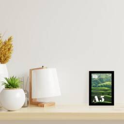 A5 Black Picture Frame, Frame With Mount For A6 Print Option, Poster Photo Size, Made in The Uk, Wall Art Fame - thumbnail 2