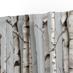 Birch Tree Curtain Panel - Woodland Nature Forest Rustic Home Decor Custom Grove in Whitestone By Willowlanetextiles - thumbnail 3