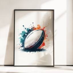 Custom Rugby Prints - Set Of 3 Posters - Personalised Kids Bedroom Decor Gifts Boys Wall Art Personalized Artwork - thumbnail 3