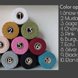 Macrame Plant Hanger, Modern & Minimalist Hanging Planter, Indoor Planter With Color Options, Eco Friendly Gift, Cotton - thumbnail 4