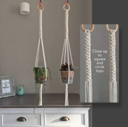 Macrame Plant Hanger, Modern & Minimalist Hanging Planter, Indoor Planter With Color Options, Eco Friendly Gift, Cotton