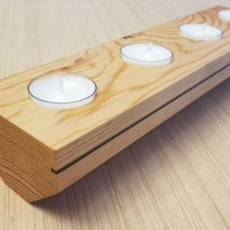 Wooden Tea Light Candle Holders - thumbnail 3