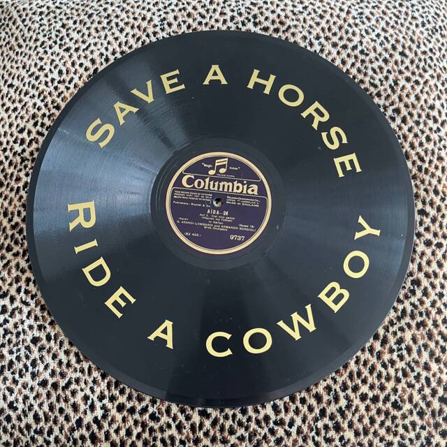 Save A Horse Ride Cowboy, Cowboy Record Wall Art