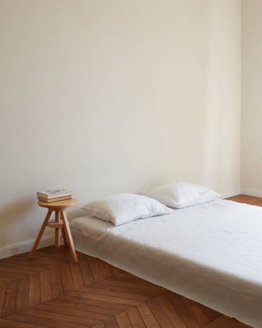 White Linen Flat Sheet - 100% European Top Queen King Full Bed Washed Bedding Oeko-Tex Certified- Breathable - image 1