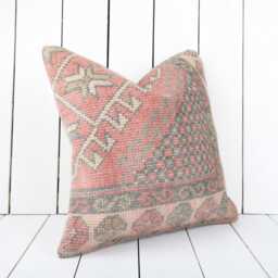 16x16 Turkish Kilim Pillow Cover Bohemian Accent Cushion - thumbnail 3