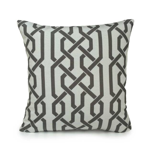 Off White & Gray Pillow, Throw Pillow Cover, Decorative Cushion Pillowcase, Accent Home Decor, Cotton Blend - image 1