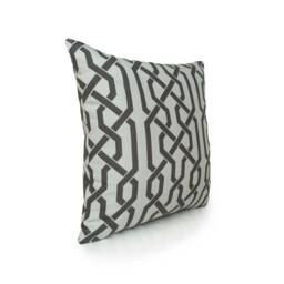 Off White & Gray Pillow, Throw Pillow Cover, Decorative Cushion Pillowcase, Accent Home Decor, Cotton Blend - thumbnail 2