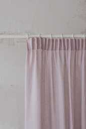 Sheer Linen Curtain Pencil Pleat in Light Lilac, Soft Purple Natural Drapes, Filtering Farmhouse Nordic Style Window Panel