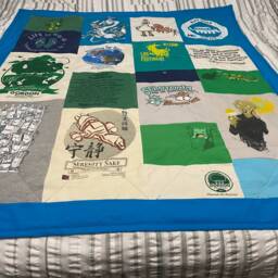 Memory Quilt, Custom Blanket, T Shirt Keepsake Quilt, Graduation Gift, Birthday Gifts, Personal Ooak Quilt - thumbnail 4