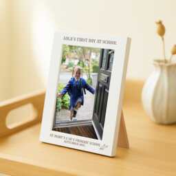 starting School Photo Frame 7x5 - Nursery Engraved Picture First Day At Keepsake Personalised Back To Gift