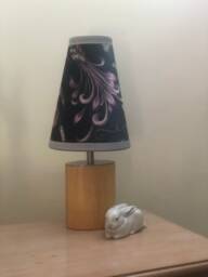 Cone Lampshade in Emma Shipley Velvet With Ribbon Trim - thumbnail 1