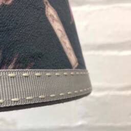 Cone Lampshade in Emma Shipley Velvet With Ribbon Trim - thumbnail 3