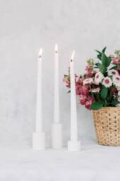 Large Minimalist Concrete Taper Candle Holder