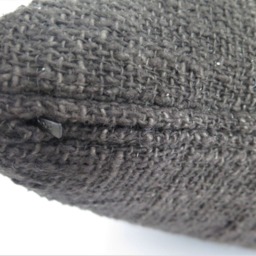 Handwoven Ombre Cotton Cushion Cover, Charcoal Black Dip Dye, 20x20 - thumbnail 2