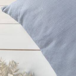 Set Of 2, 4, 6 Softened Linen Pillow Cases in Light Blue/Linen Throw Pillows Pastel Blue/Decorative Cases/ - thumbnail 3