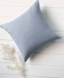 Set Of 2, 4, 6 Softened Linen Pillow Cases in Light Blue/Linen Throw Pillows Pastel Blue/Decorative Cases/ - thumbnail 1