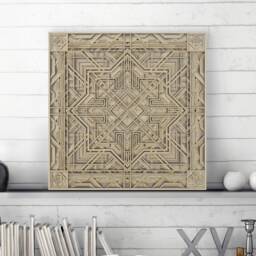 Court Mandala Wood Craving, Geometric Multilayer Laser Cut Panel, Modern Wall Art For Office - thumbnail 1
