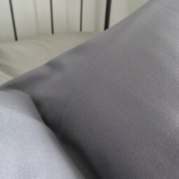 Gray Pillow Cover Cotton Toss With Purple Undertones - thumbnail 2