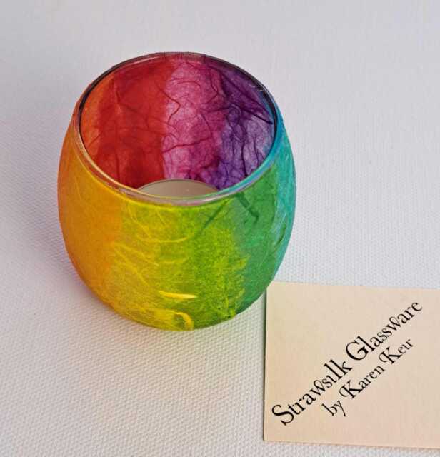Rainbow Candle Holder, Tealight Votive - image 1