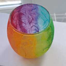 Rainbow Candle Holder, Tealight Votive - thumbnail 4
