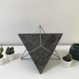 Geometric Star Tetrahedron Sculpture, Modern Home Decor, Mer Ka Ba Art - thumbnail 3