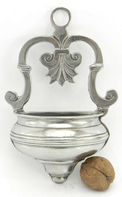Holy Water Fountain in Pure Pewter. Religious Equipment Handmade By Me.made Italy - image 1