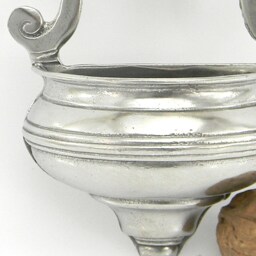 Holy Water Fountain in Pure Pewter. Religious Equipment Handmade By Me.made Italy - thumbnail 2