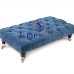 Bleu Various Sizes Chesterfield Upholstered Footstool - Coffee Table Available in Colors & Fabrics - thumbnail 2