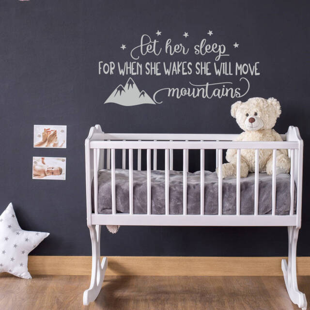 Mountain Nursery Wall Decal Adventure Baby Room Vinyl Sticker, Woodland Kids Bedroom Decor #202 - image 1