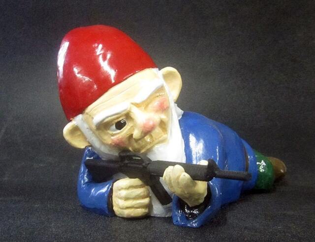 Combat Garden Gnome - In Prone Position With M-16 - image 1