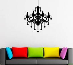 Chandelier Wall Decal Removable Vinyl Home Decor 1814 - thumbnail 1