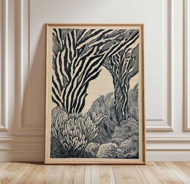 Kelp Forest Print, Coastal Botanical Wall Art, Ocean Nature Poster - image 1