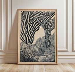 Kelp Forest Print, Coastal Botanical Wall Art, Ocean Nature Poster - thumbnail 1
