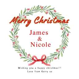 Couple Christmas Candle Gift Set With Free Card & Matches, Xmas Present For Mr Mrs, First Christmas, Newlyweds Keepsake - thumbnail 2