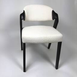 Contemporary Upholstered Dining Chairs, Fully Handcrafted Side Boucle Chair - Very Comfortable Chairs For Prolonged Sitting - thumbnail 3