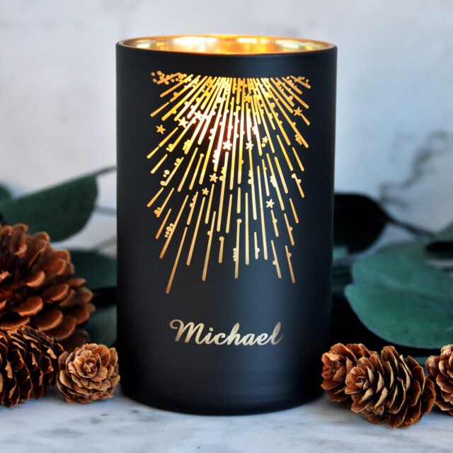 Personalised Scented Candle Orange Blossom Jasmine Amber Coconut Wax For Her Anniversary Birthday Valentine Gift - image 1
