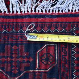 7X3 Hallway Runner, 6.7 X 2.10 Ft, Afghan Runners, Handmade Turkmen Ala Bakhmal Rug, Boho Rug, Red Runner 100 % Wool - thumbnail 4